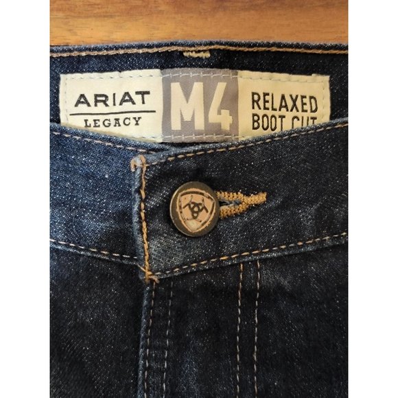 Ariat Legacy M4 Relaxed Boot Cut Jeans Size 36X30 Blue Denim - Picture 8 of 8